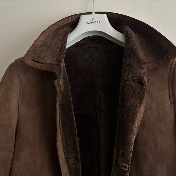 $2000 Hartwood Paris Brown Shearling Jacket/ Sheepskin Coat-- Medium - Picture 3 of 15